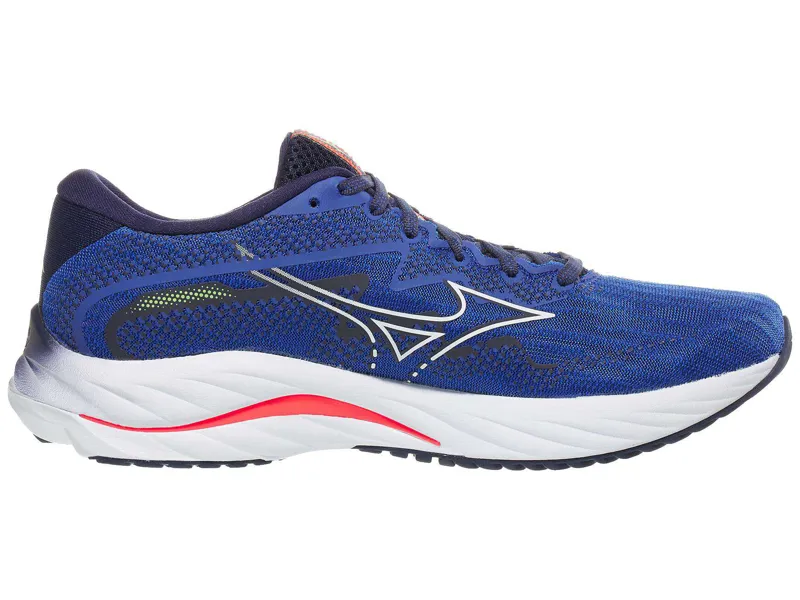 Mizuno Men's Wave Rider 27 Surf Web/White/Neon Flame-2